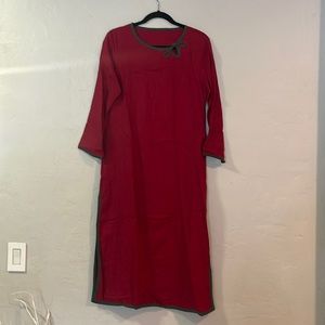 New Crystal Queen Long Red Tunic dress open in the sides